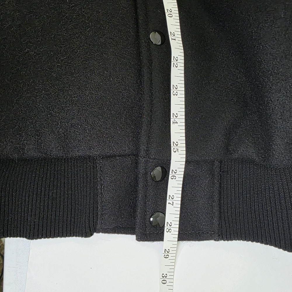 Vintage Warner Bros Batman OnStar Promo Varsity Jacket Mens Medium Black Wool - Picture 8 of 8
